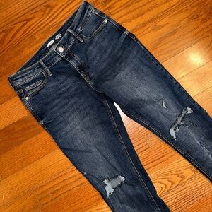 Of navy rockstar midsize super skinny jeans